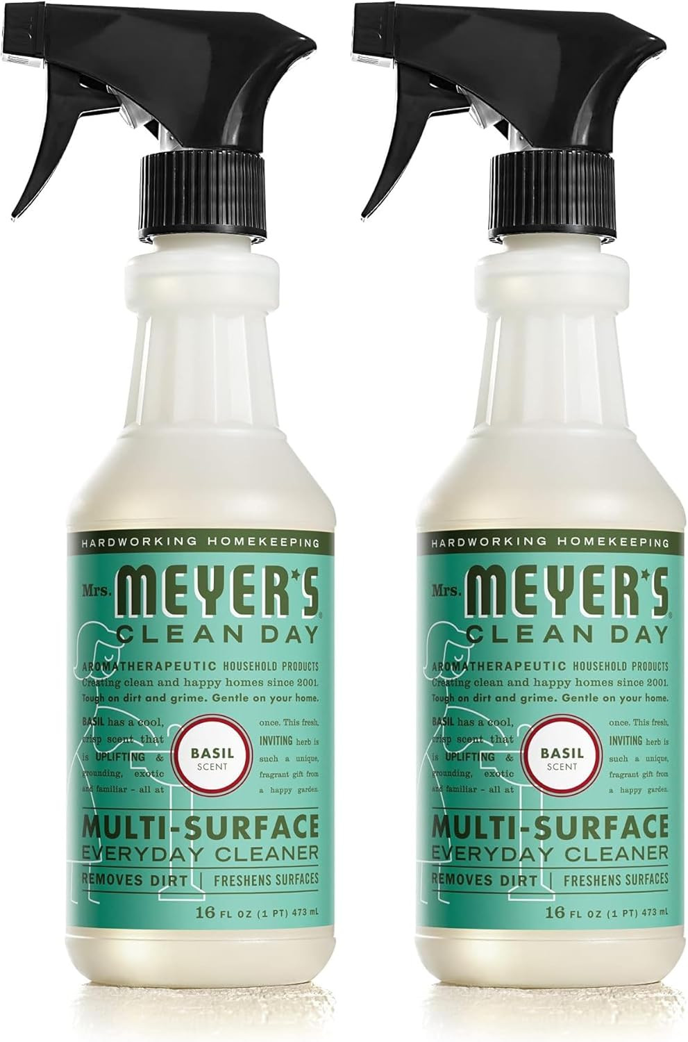 CLEAN DAY All-Purpose Cleaner Spray, Basil, 16 Fl. Oz (Pack of 2)