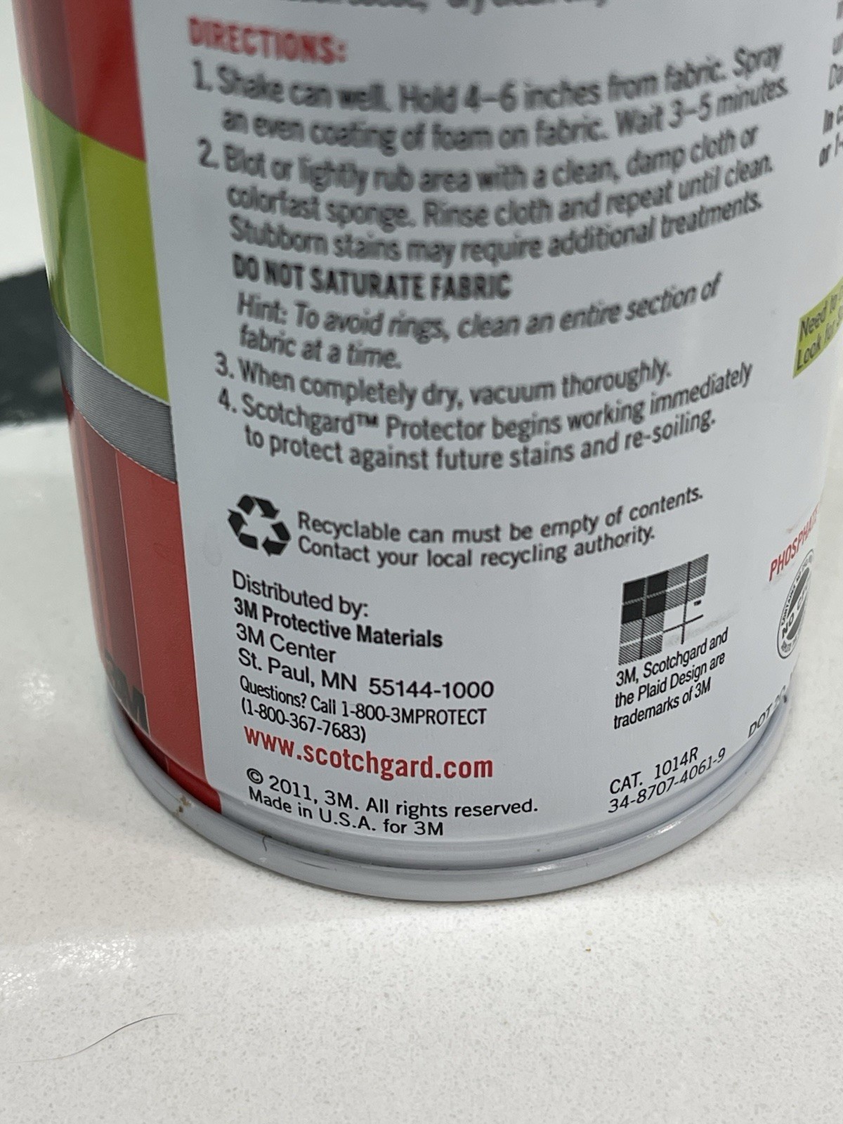 Scotchgard 3M (2011) Fabric And Upholstery Cleaner 14 oz New/Unused
