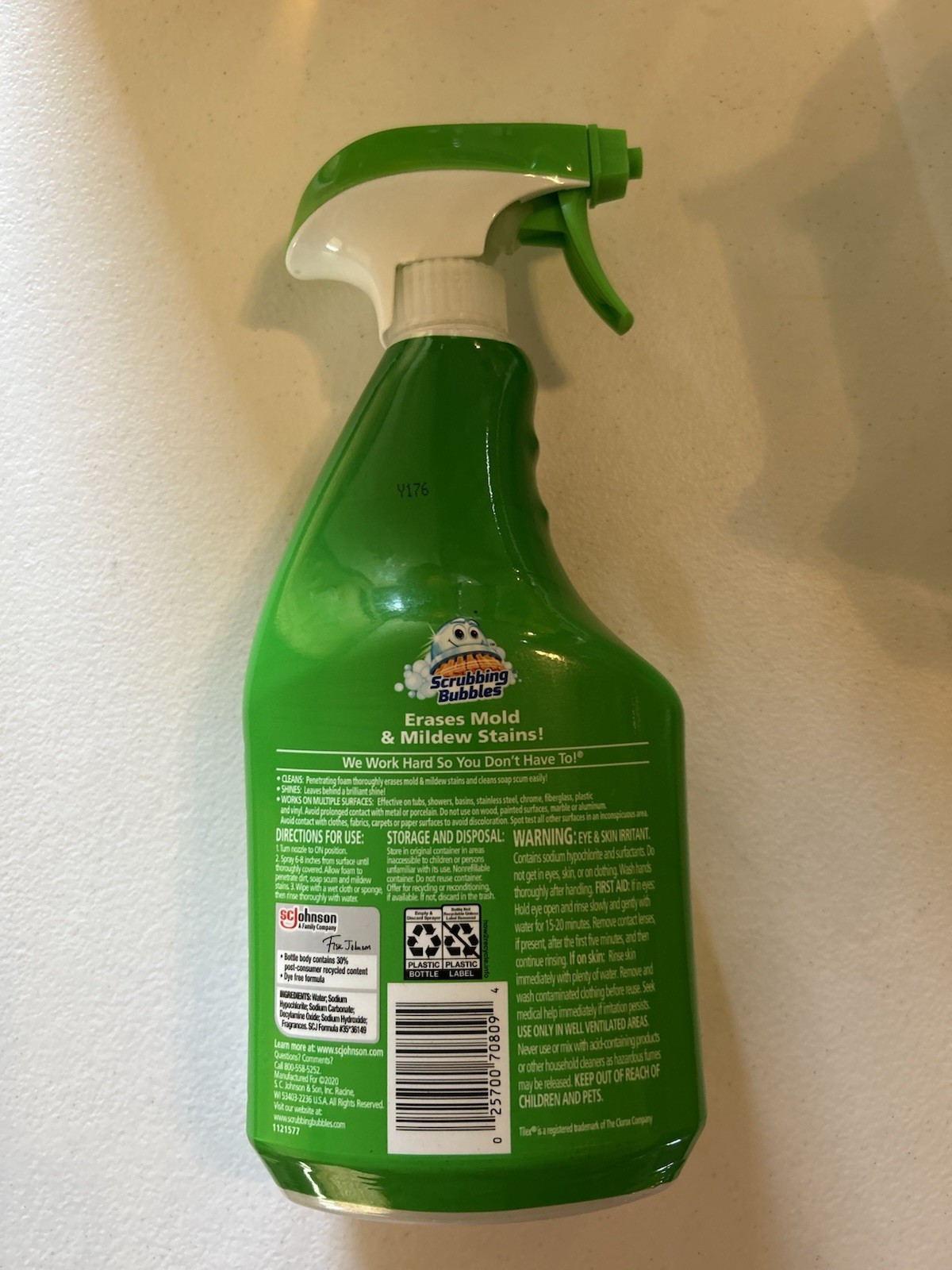 S C Johnson Scrubbing Bubbles Foaming Bleach Bathroom Cleaner 32oz. Erases Mold