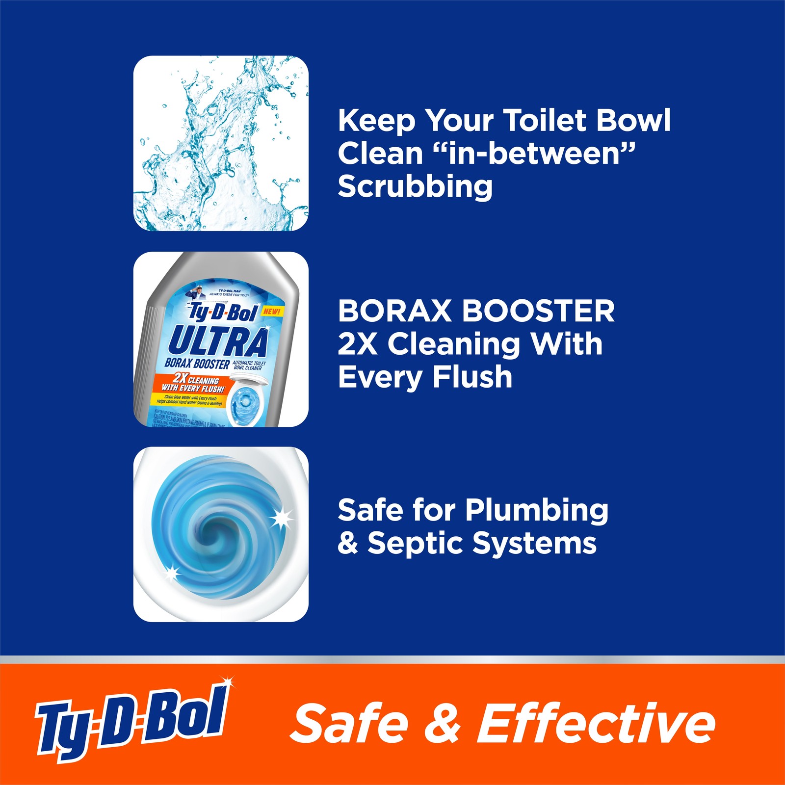Ultra Powerful Toilet Tank and Bowl Cleaner Liquid, 12 fl oz, 6-Pack