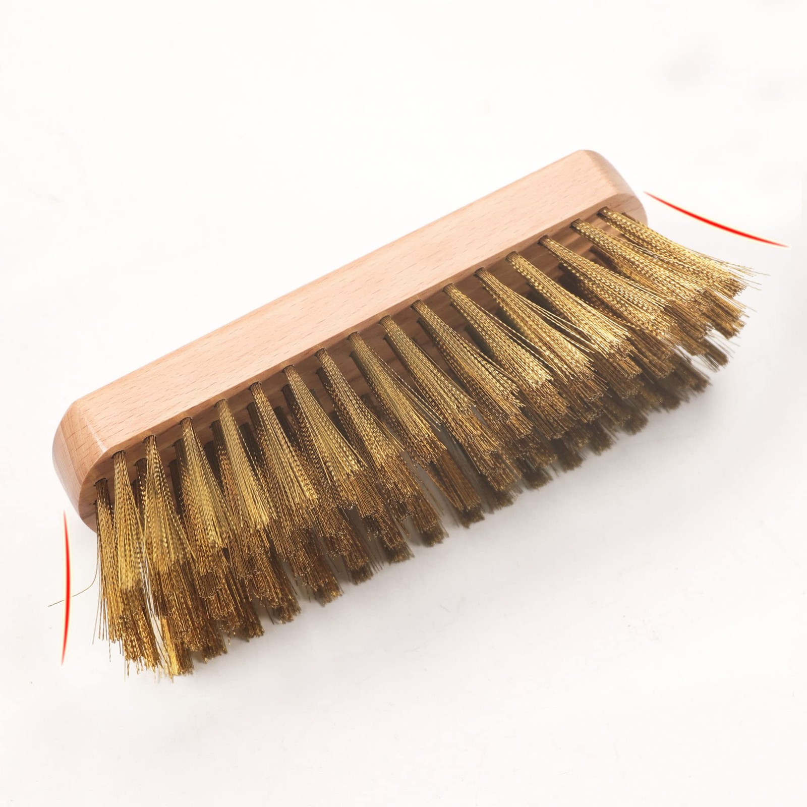 Pizza Oven Brush 7 Inch Brass Bristles Brush Head and Scraper