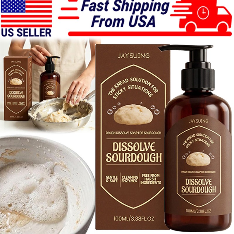 Dough Cleaner Soap for Sourdough,Enzyme Powered Dissolve Cleaning for Kitchen