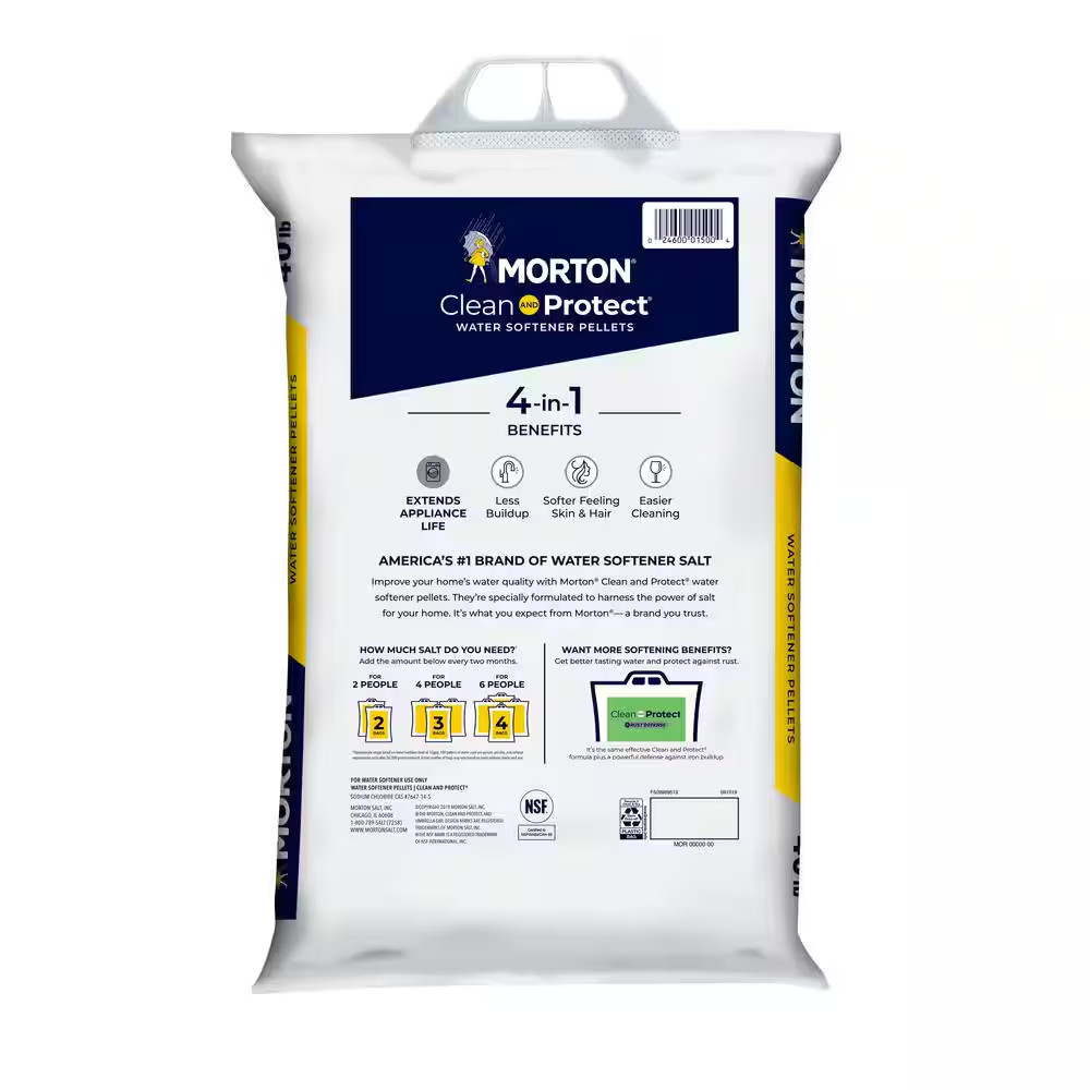 40 Lbs. Water Softener Salt Pellets Clean and Protect