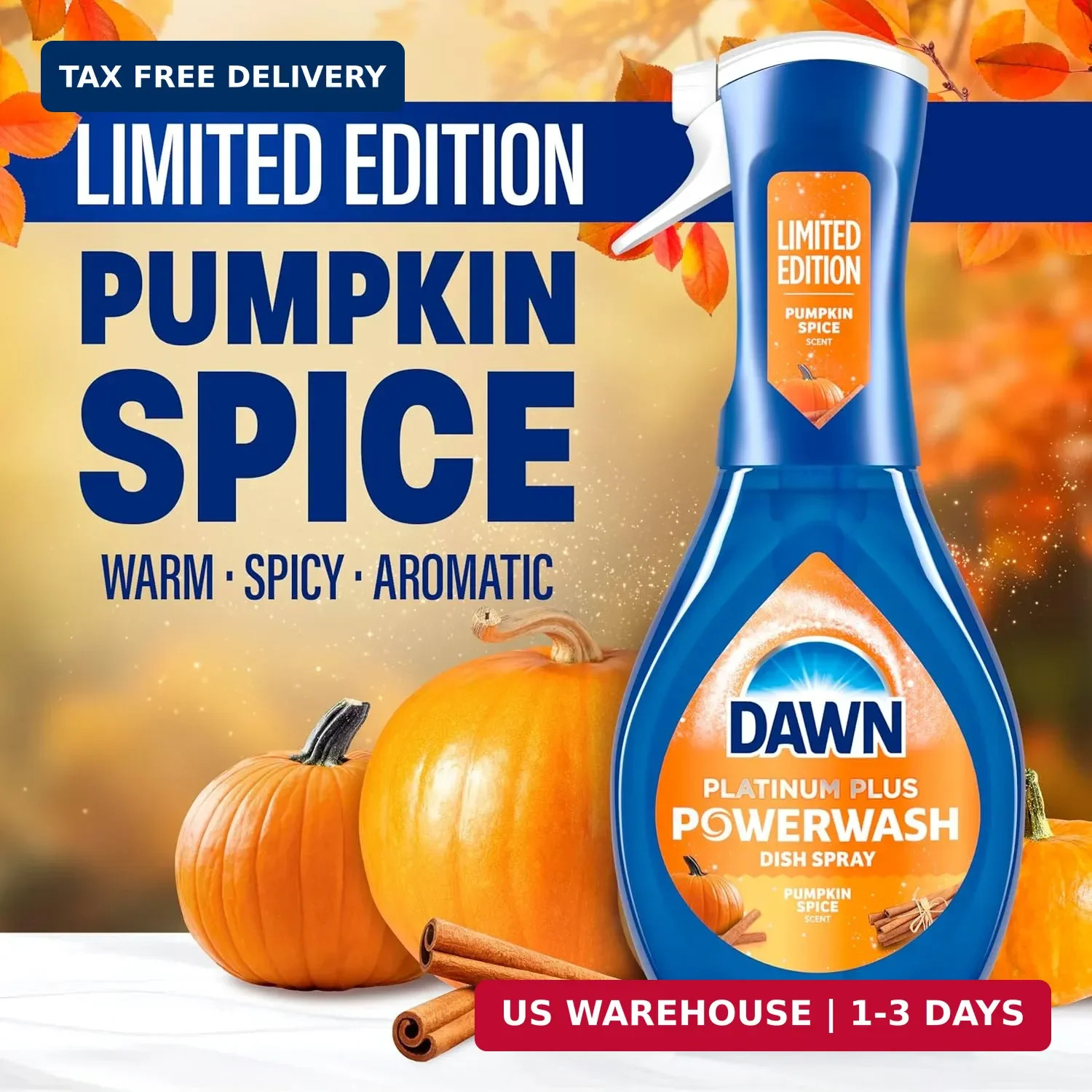 Dawn Powerwash Spray, Dish Soap, Dishwashing Liquid, Pumpkin Spice + Frosted Cra