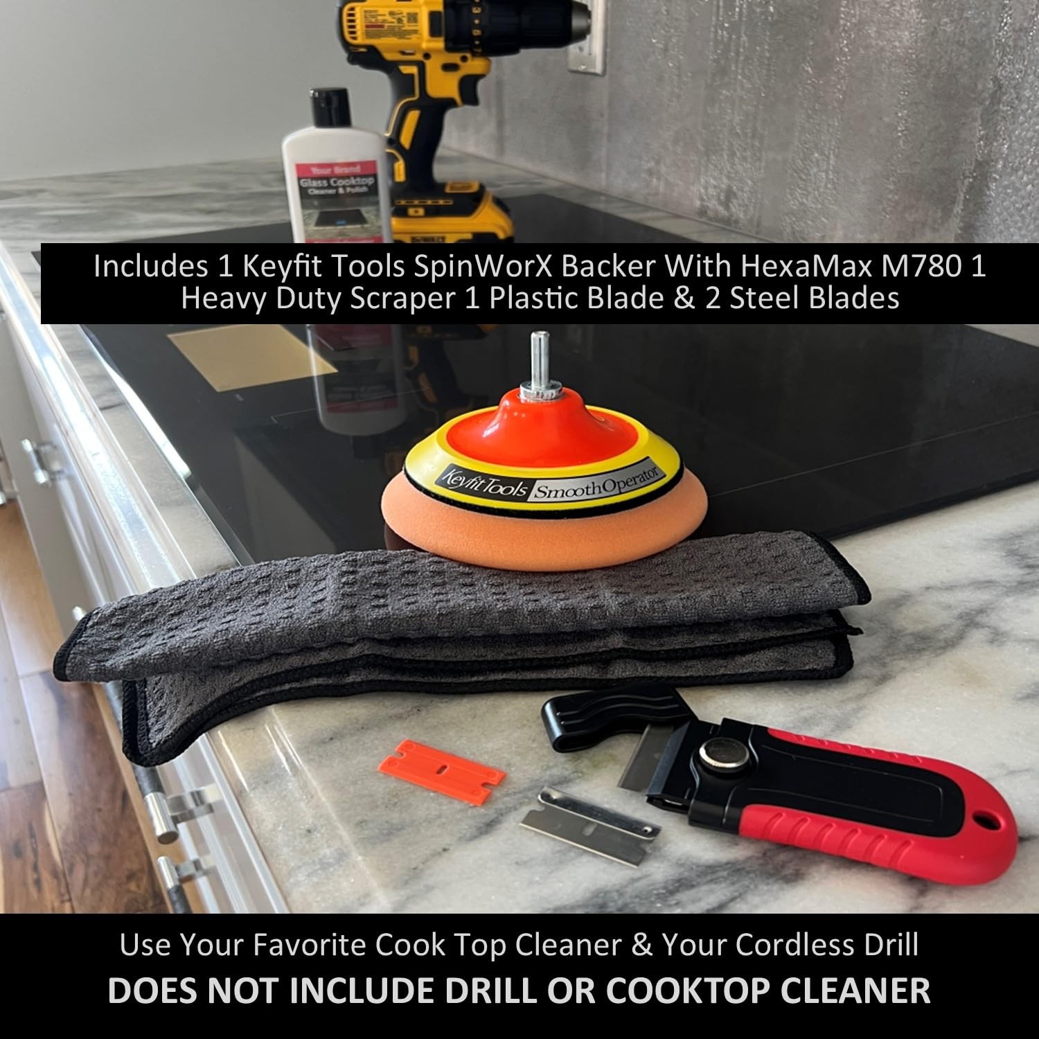 SmoothOperator PROFESSIONAL Drill Powered Glass Ceramic Cooktop Cleaner Oven …