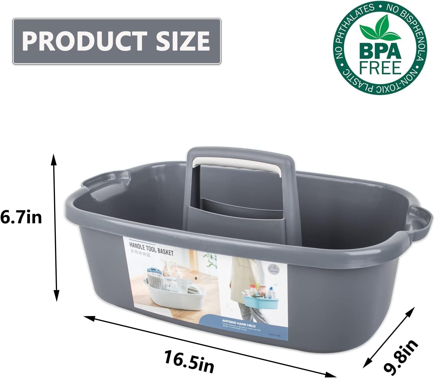 Durable Portable Cleaning Caddy – Stackable Plastic Organizer for Every Room