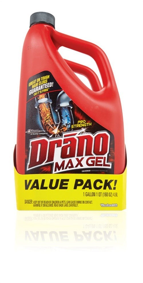Drano 70462 Professional Strength Gel Drain Clog Remover 160 oz. (Pack of 2)