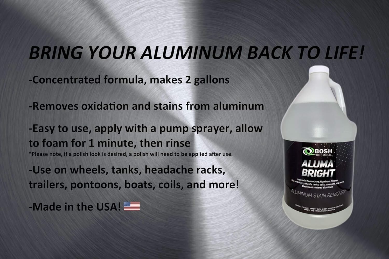 Alumabright Aluminum Cleaner Brightener 128 Ounces (1 Gallon)