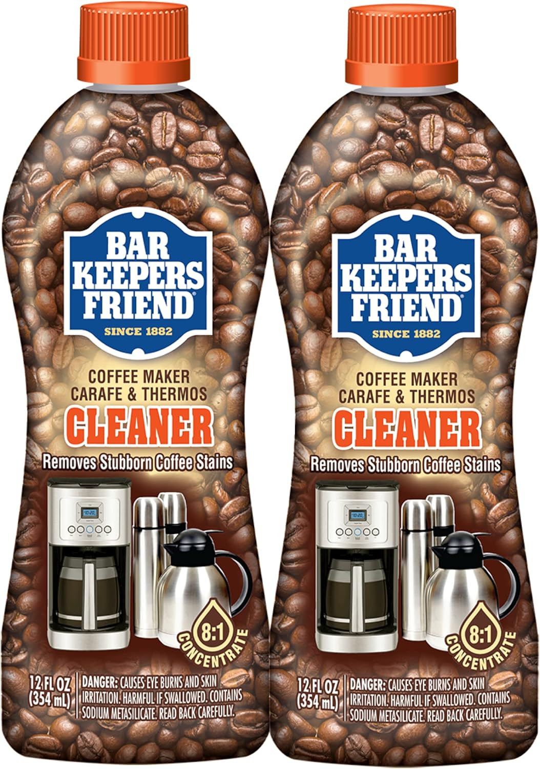 Coffee Maker Cleaner (2 X 12 Oz) Removes Stains & Oily Residue from Espresso Mac