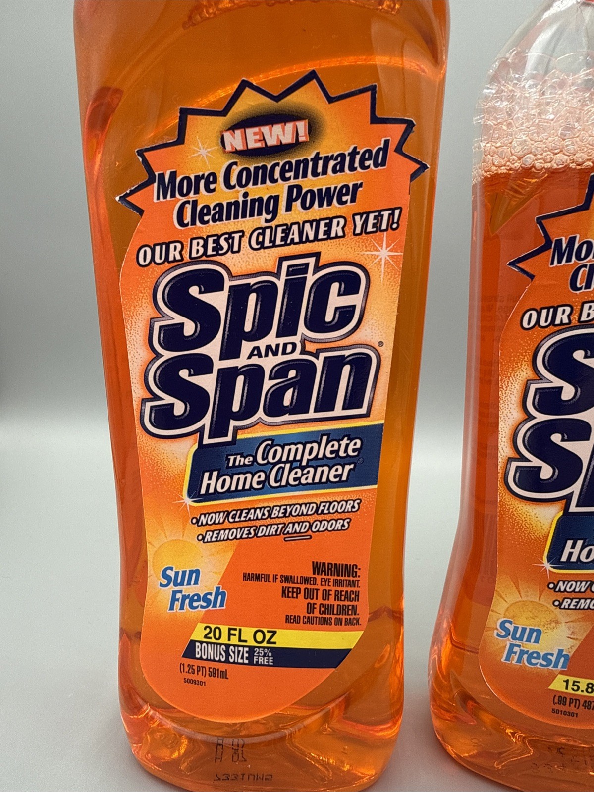 2 x 2004 Spic And Span Multi Surface Sun Fresh The Complete Home Cleaner 15.8 oz