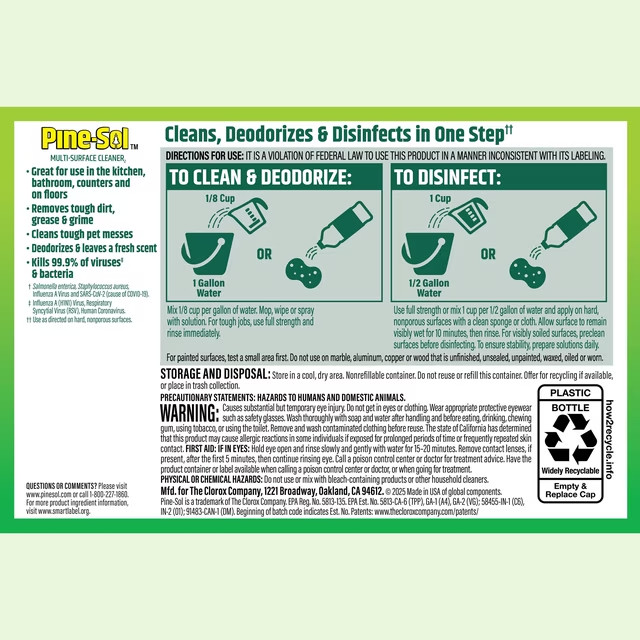 Pine-Sol Multi Surface Cleaner Pine Scent 120 Fl Oz 2 Count