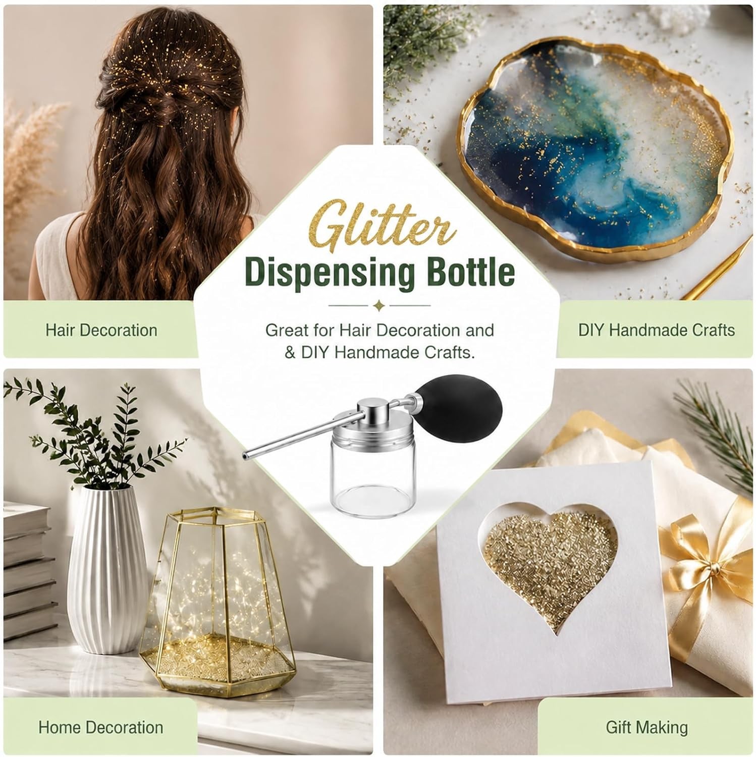 Multipurpose Powder Duster Applicator,Manual Spray Bottle,Powder Duster,powder