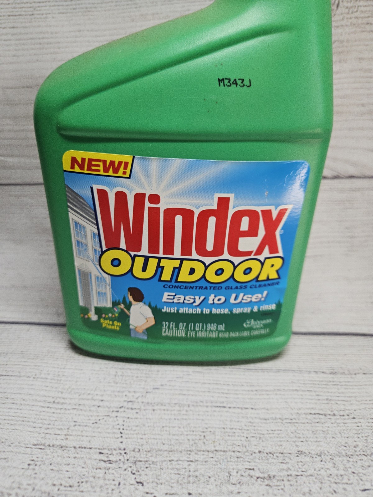 Vintage Windex Outdoor Concentrated Glass Cleaner – 32oz – NEW OLD STOCK 1997