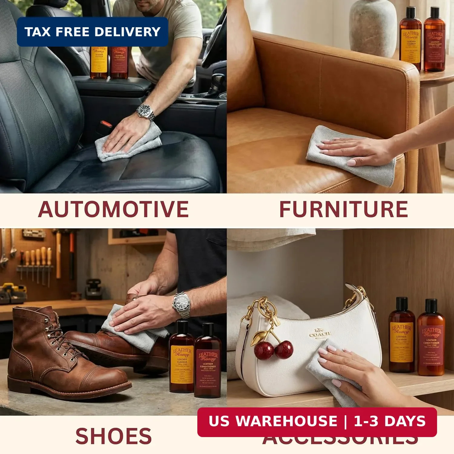 Leather Honey Leather Conditioner, Since 1968. For All Leather Items Including A