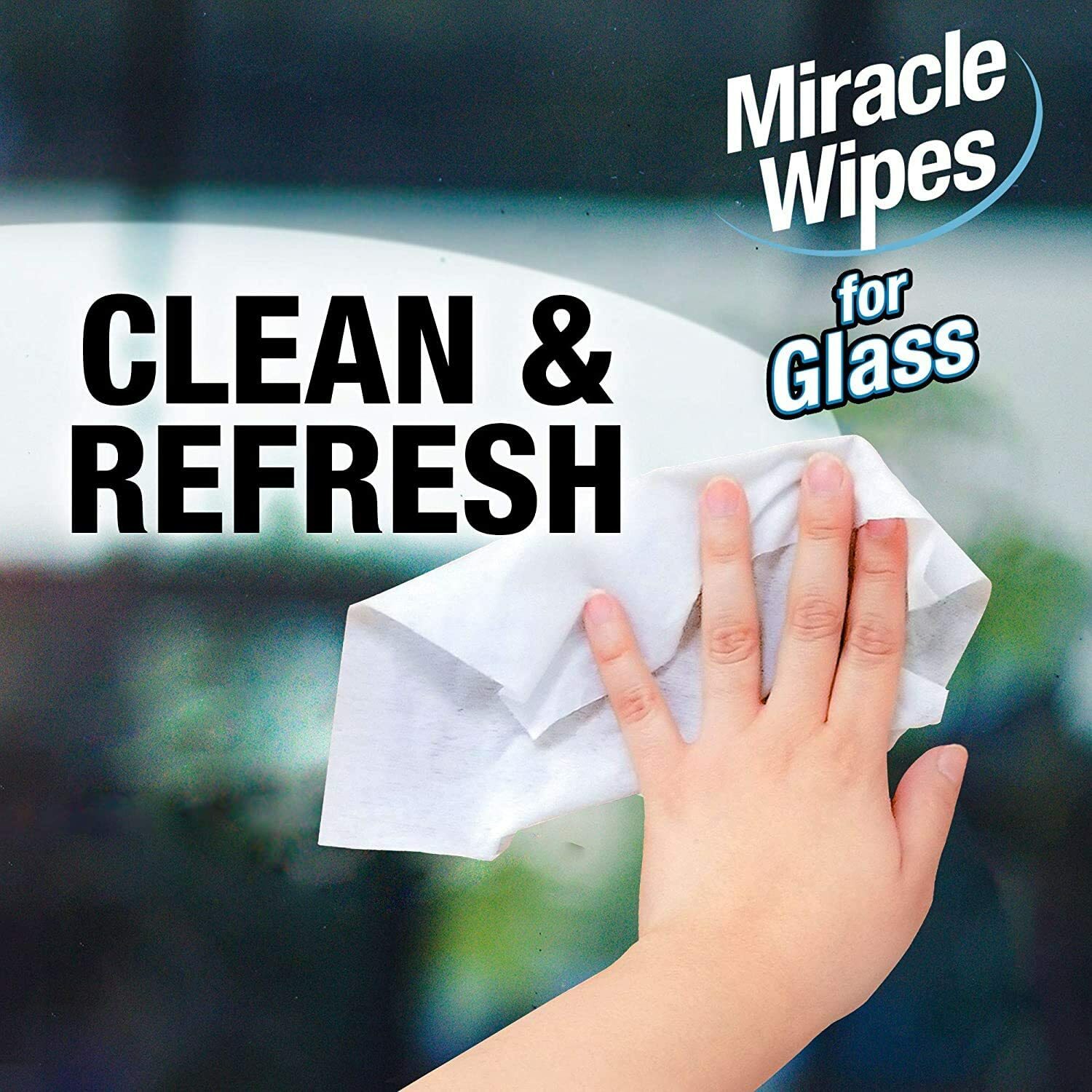 Miracle Brand PREMIUM Glass Windows Windshield Cleaner Streak-Free Shine 60 Wipe