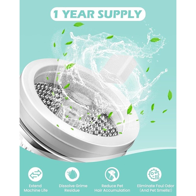 Washing Machine Cleaner Tablets Pet Hair Deodorizer Deep Clean Septic Safe New