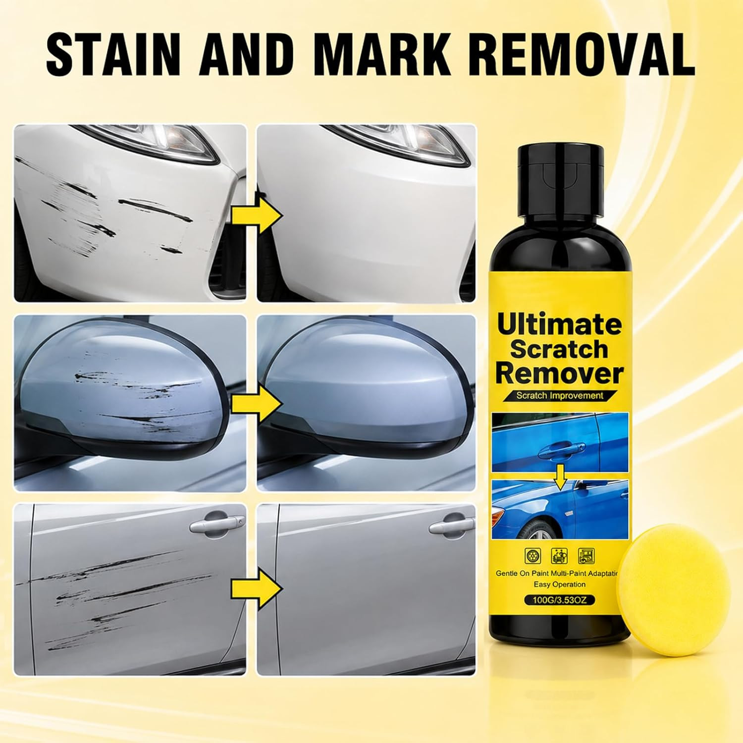 2PCS Nano polix Car Scratch Remover & Polishing Kit, Scratch Remover Kit, Quick