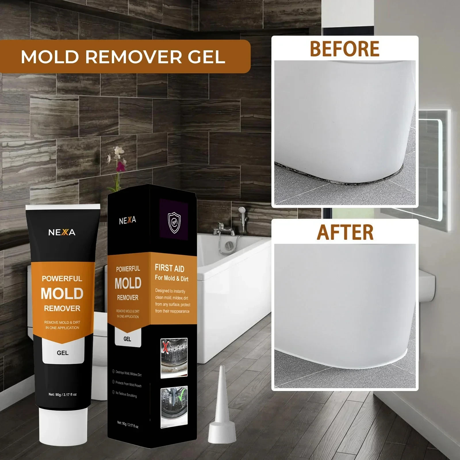 Nexa Mold Remover Gel – Helps Remove Mold Stains on Multiple Surfaces