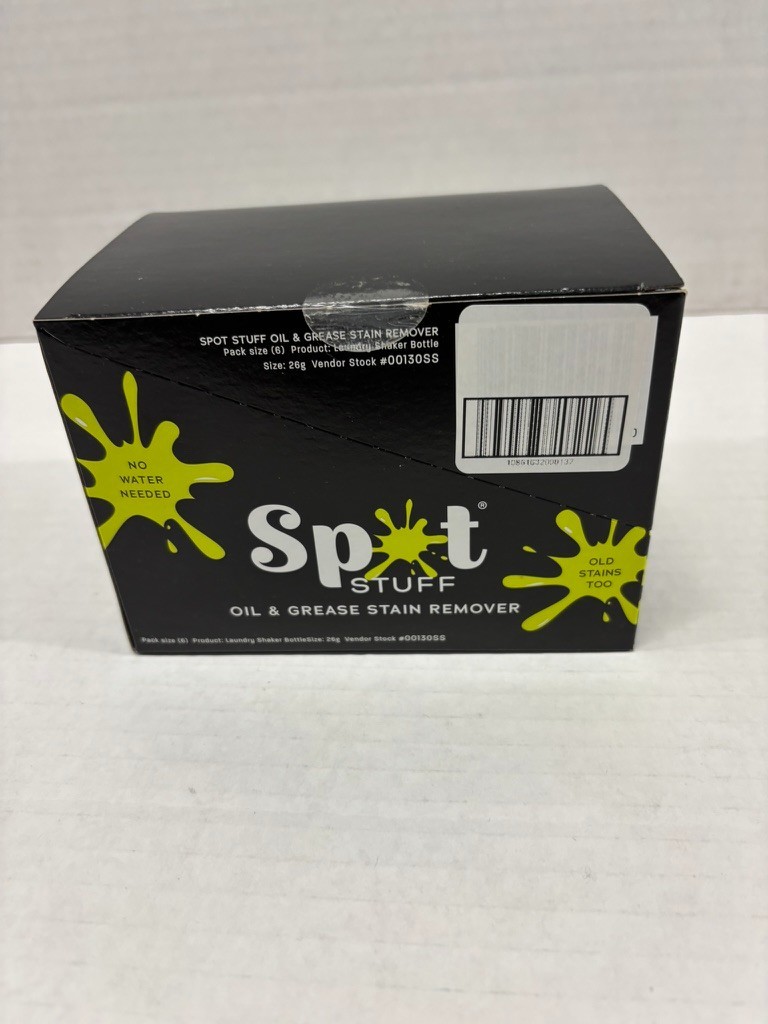 Case of 6 SPOT STUFF All Natural Dry Powder Oil & Grease Fabric Stain Remover