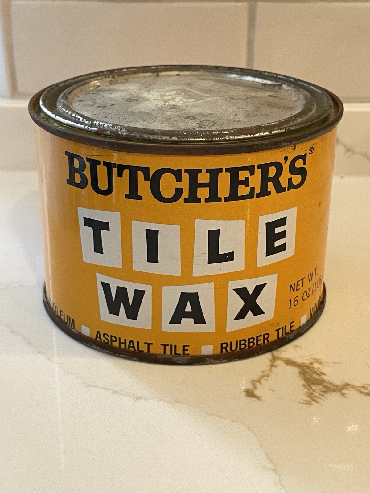 Butcher’s Tile Wax Asphalt Tile Rubber Tile Linoleum Vinyl 16 oz New Vintage