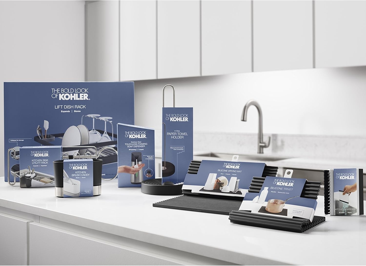 Kohler White Multi-Purpose Sink Squeegee & Brush