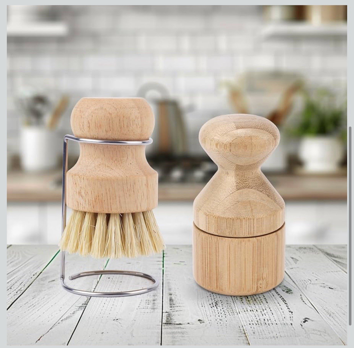Wood Cutting Board Oil Wax Applicator & Scrub Brush-Butcher Block Cleaning Tools