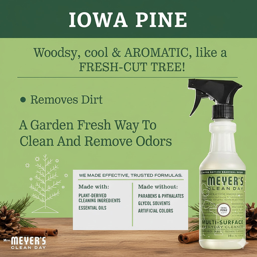 Mrs Meyers Iowa Pine Multi Surface Clean Spray 16 fl oz