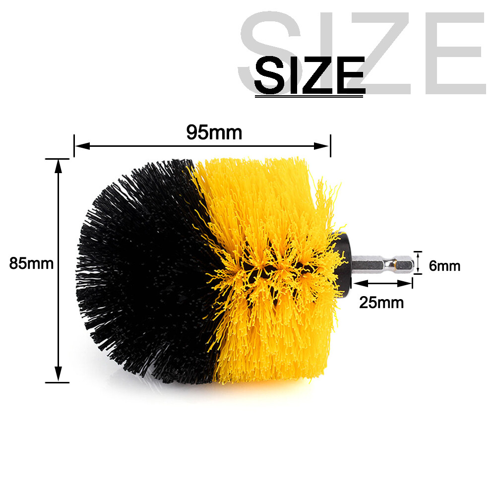 4Pcs Car Drill Brush Cleaner Kit Tile Grout Power Scrub Wash Detailing Cleaning