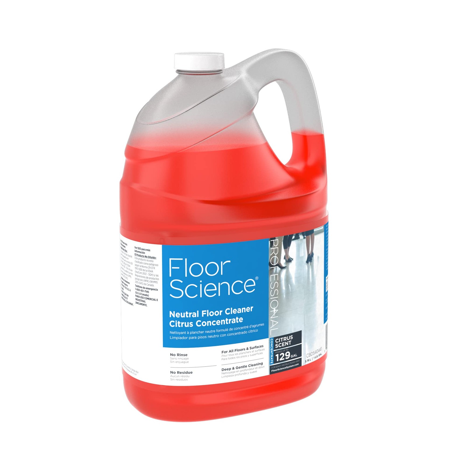 Diversey Floor Science CBD540441 Professional Neutral Floor Cleaner, Deep & G…