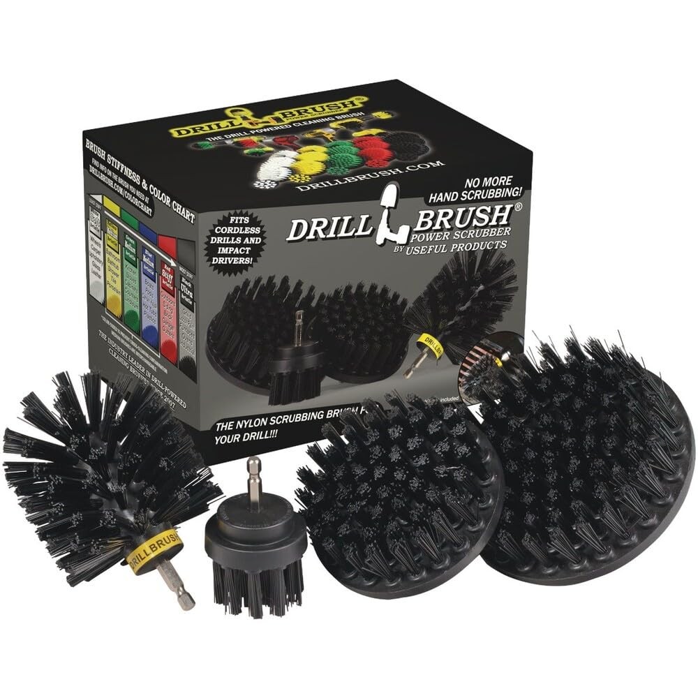 BBQ Grill Cleaning Kit – Safe Nylon Grill Brush | Drill Brush Set – Ultra Sti…