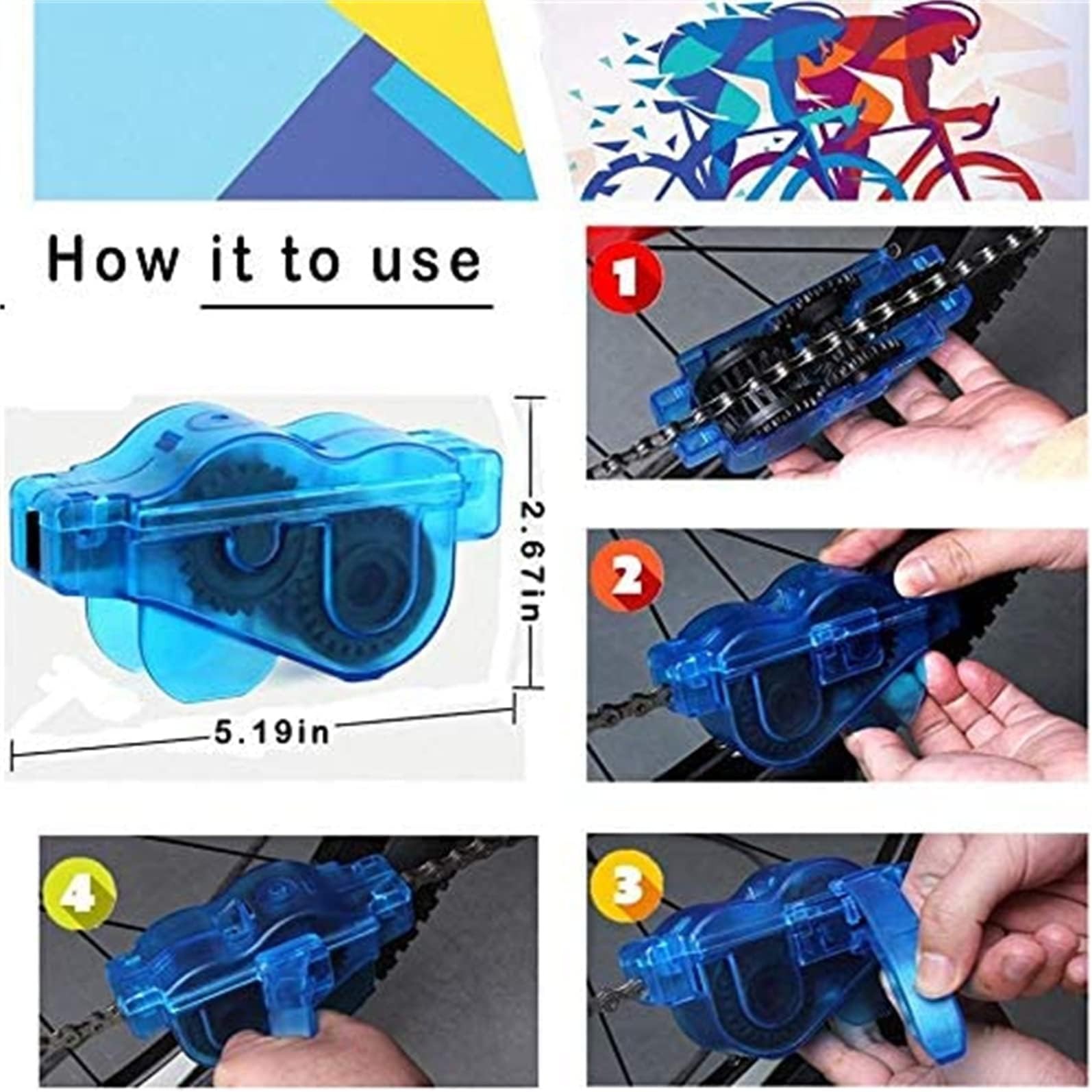 focopot Bike Cleaning Kit (9pcs), Including Chain Cleaner for Cycling,Bicycle…