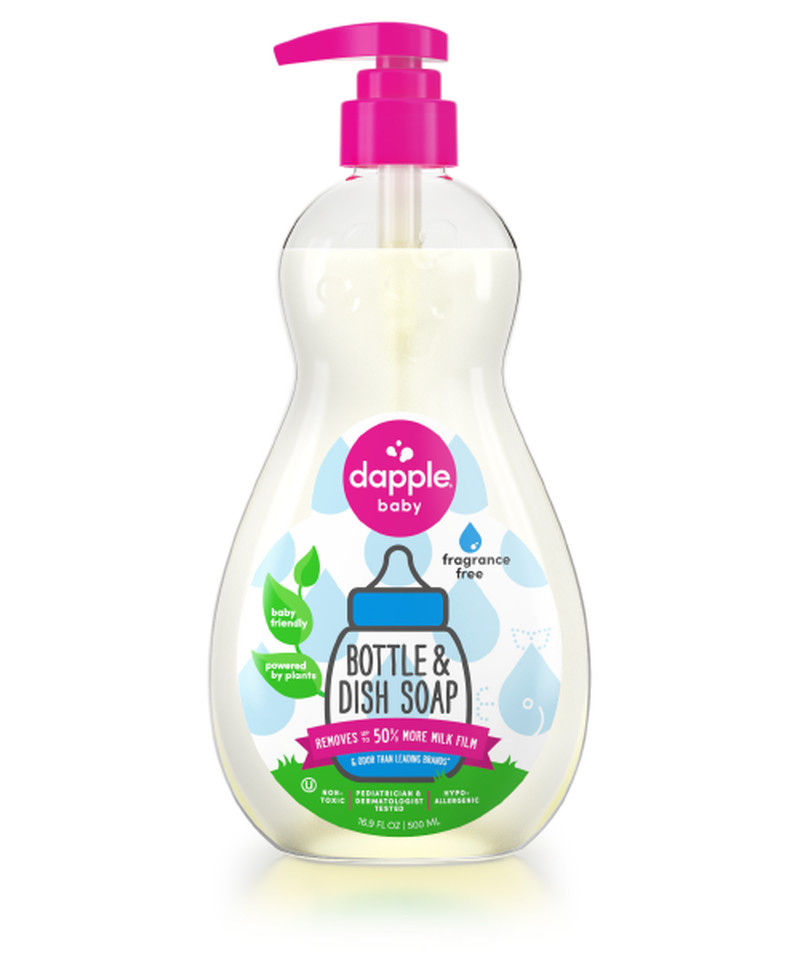 Bottle and Dish Soap for Baby Products, Fragrance-Free Liquid Soap, 16.9 Fl Oz