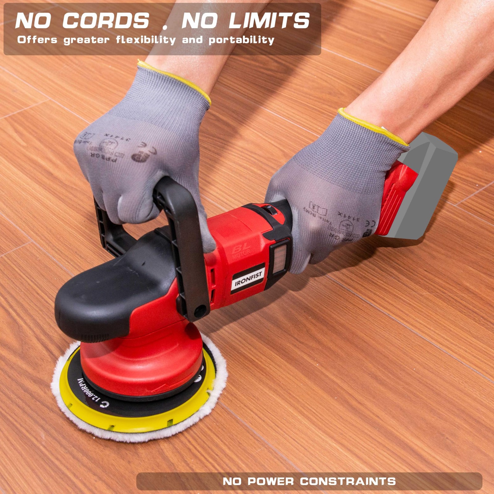 Cordless 6in Orbital Polisher for Milwaukee M18 Battery Brushless Tool Only