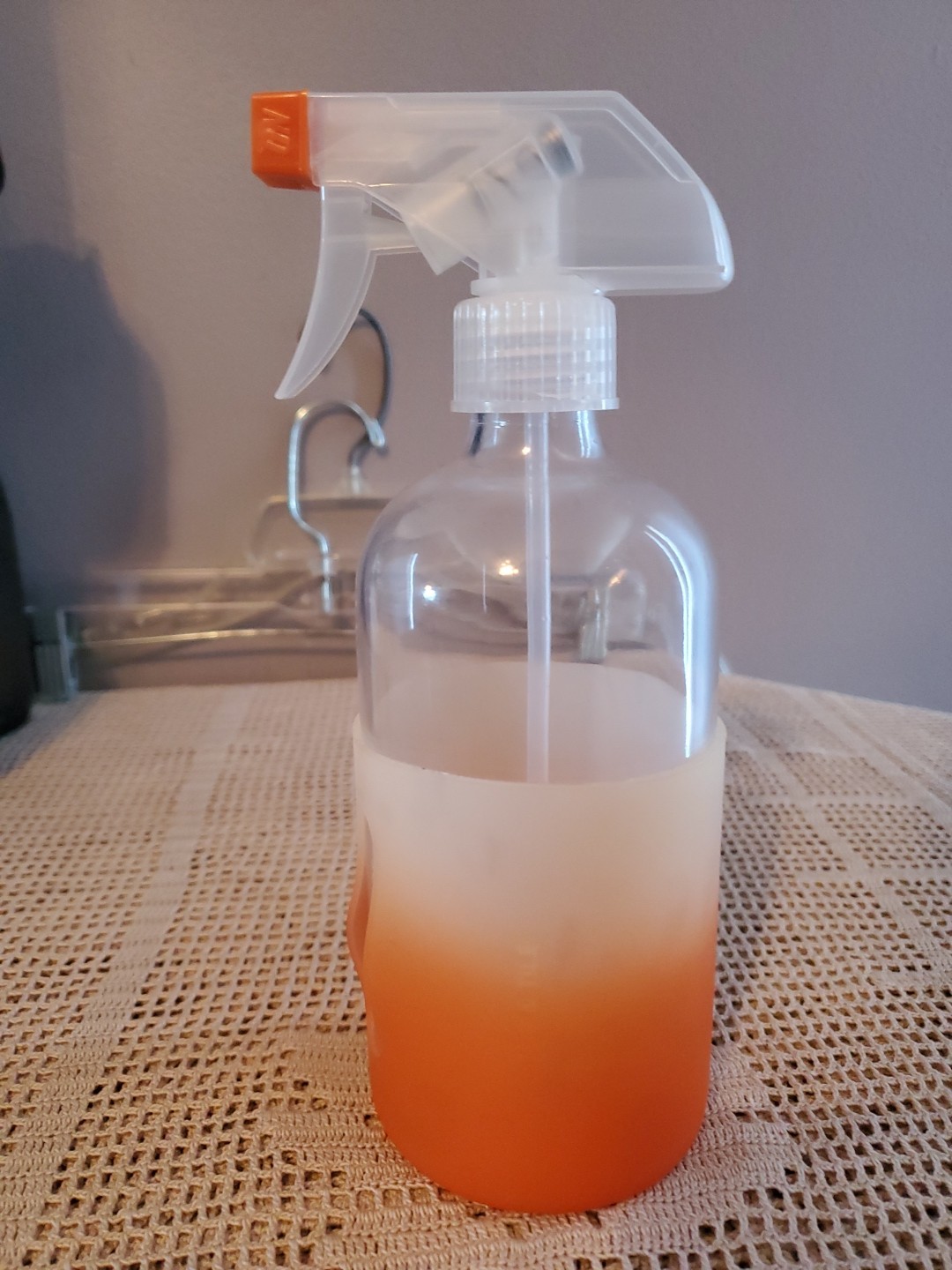 Grove Co Reusable Glass Spray 16oz Bottle with Fresh Orange Sleeve
