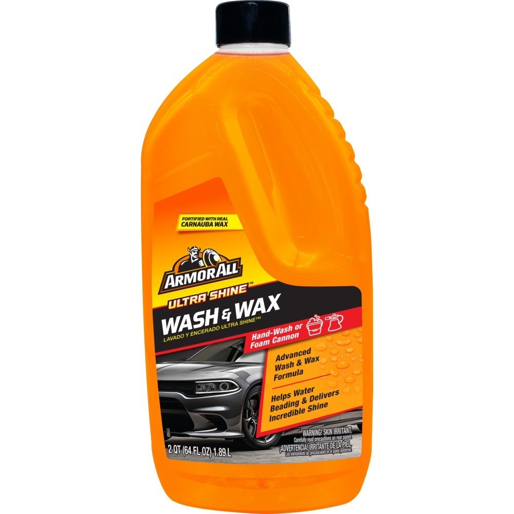 Ultra Shine Car Wash and Wax Detailing Solution 64 fl oz Bottle