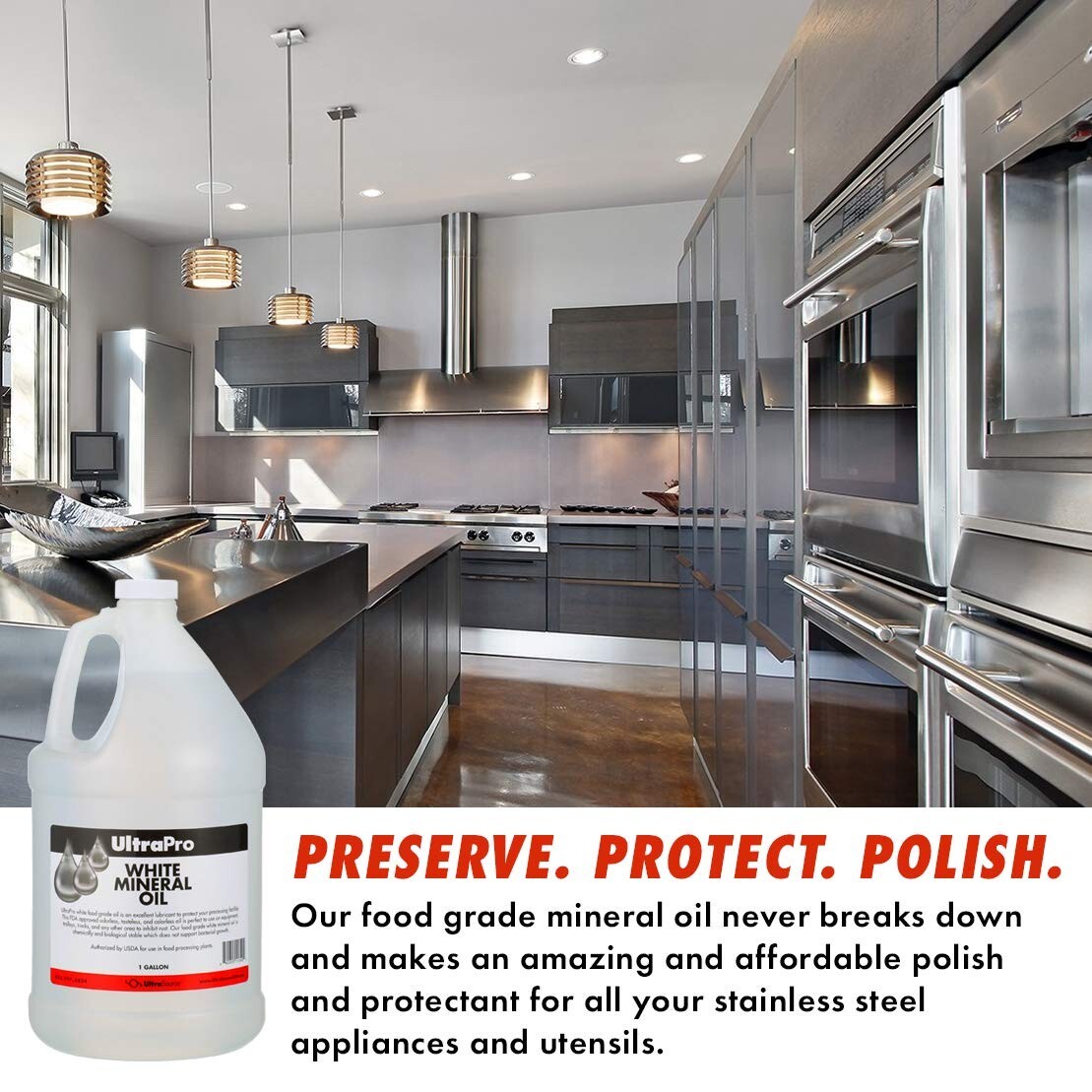 Food Grade Mineral Oil 1 Gallon – Protects Cutting Boards, Butcher Blocks & More