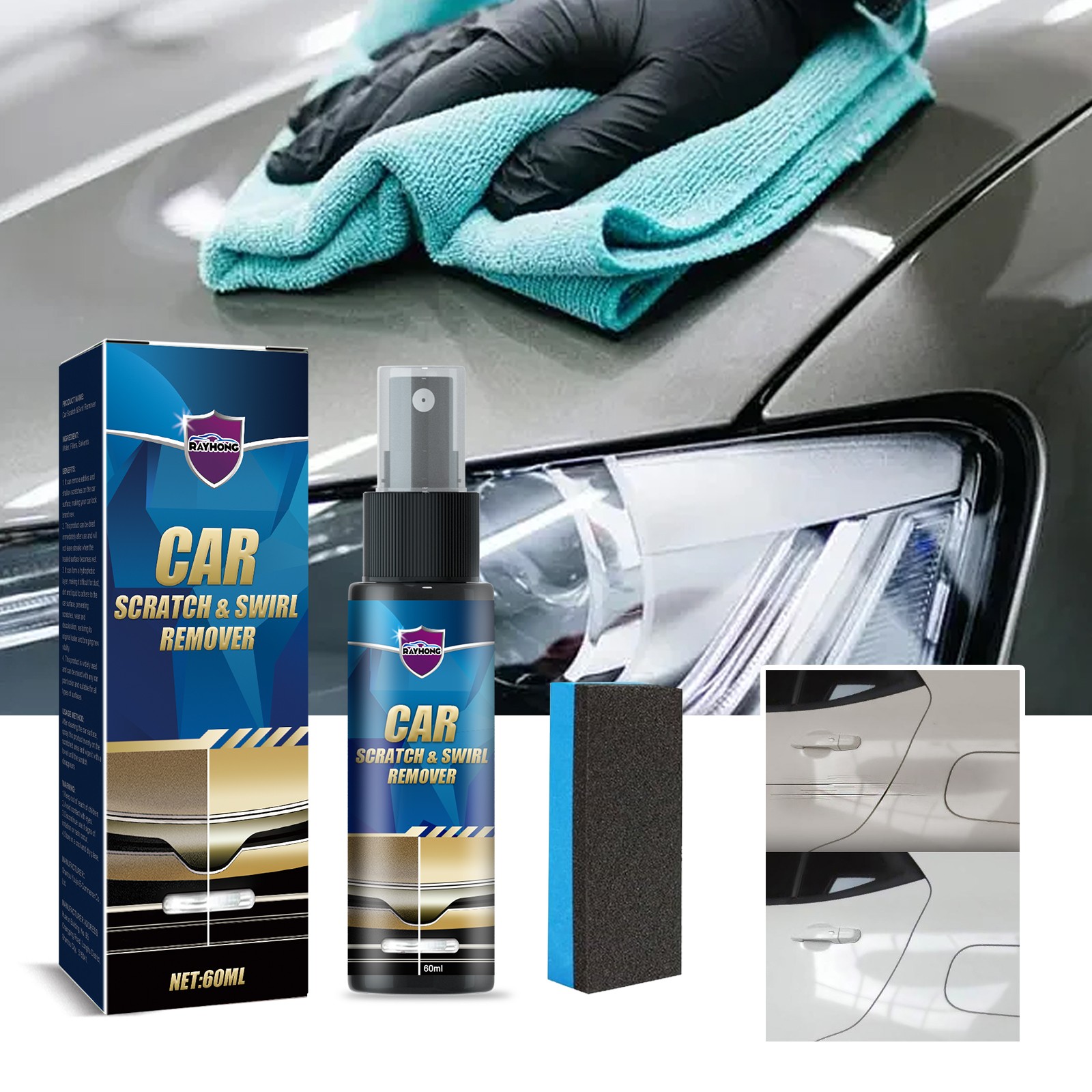Car Scratch Remover Spray Paint Scratch Repair Polish Fine Scratches Swirl