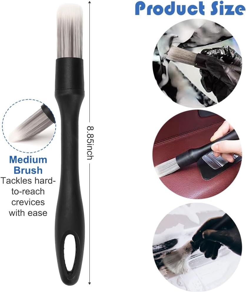 Wheel Rim Tire & Carpet Cleaning Brush Set