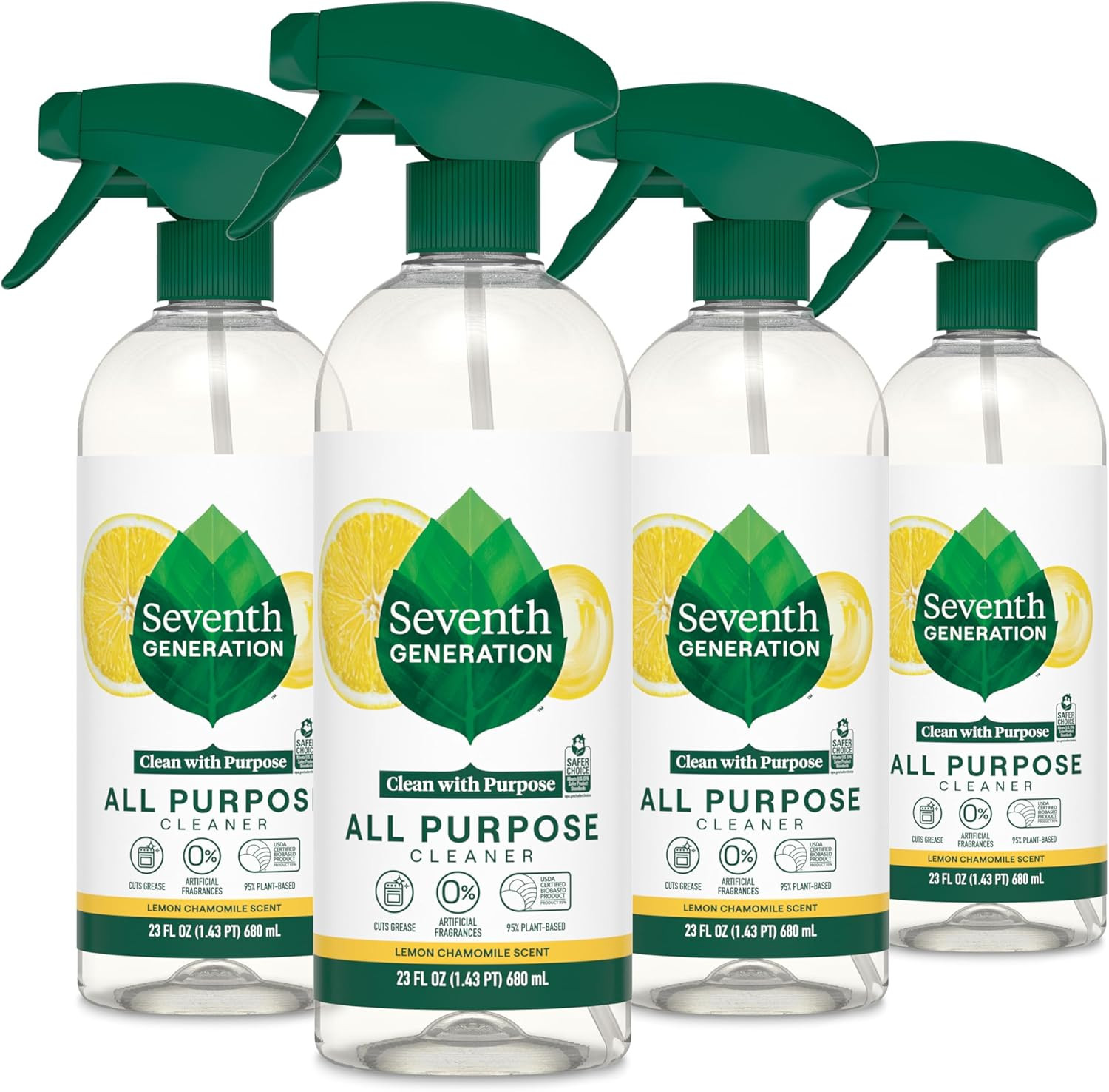 Seventh Generation All Purpose Cleaning Spray Surface Cleaner Lemon Chamomile Sc