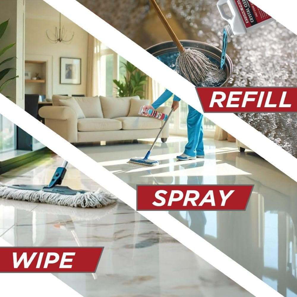Stone Pro Crystal Clean – Surface Cleaner & Sealer, Concentrate 32 Oz Quart