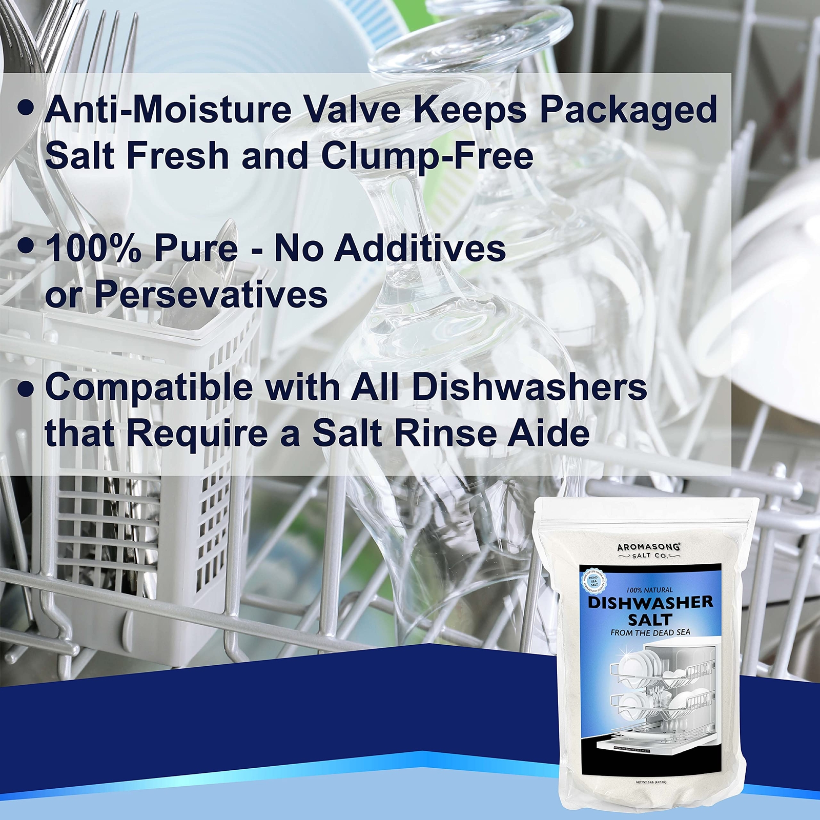 Dishwasher Salt 5 LB – 100% Natural Water Softening Agent for Cleaner Dishes …