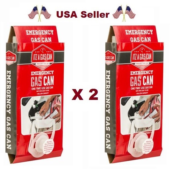 2pk ITZ A Gas Can Emergency Foldable Collapsible Gas Container 1 GAL *FREE SHIP*