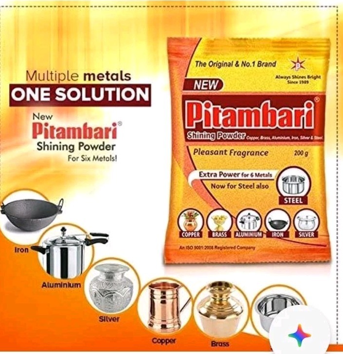 Pitambari Shining Powder for Copper Brass Aluminium Iron Silver BUY 3 GET 1 FREE
