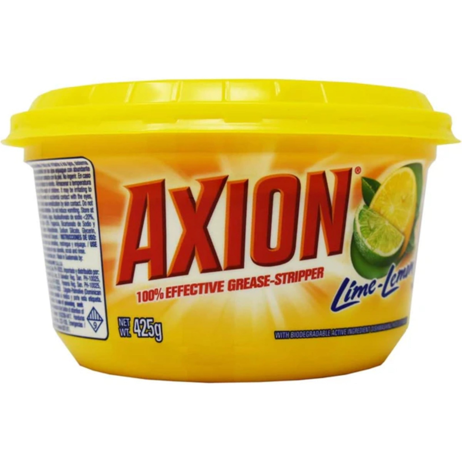 Axion Lime Lemon 100% Grease Stripper – Dishwashing Paste, 15oz. (Pack of 6)