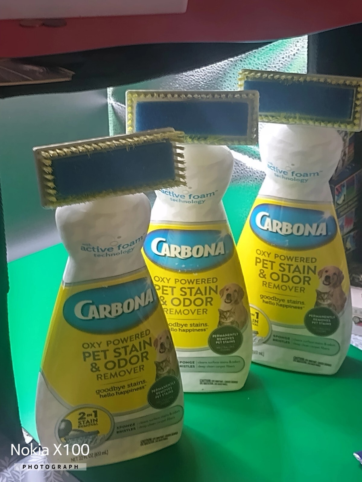 Carbona 2 in 1 Oxy-Powered Pet Stain Odor Remover Carpet Cleaner Lot Of 3. 1F2