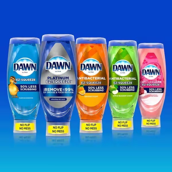 Dawn Platinum Ez-Squeeze 24.3 oz. Fresh Rain Scent Dish Soap no flip, no mess