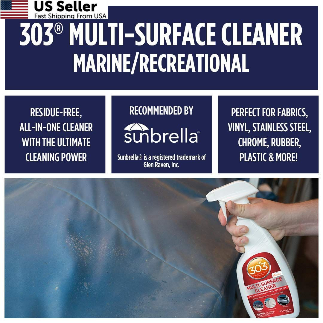 303 Marine Multi-Surface Cleaner for Vinyl & 32 Ounce (Pack of 1), White