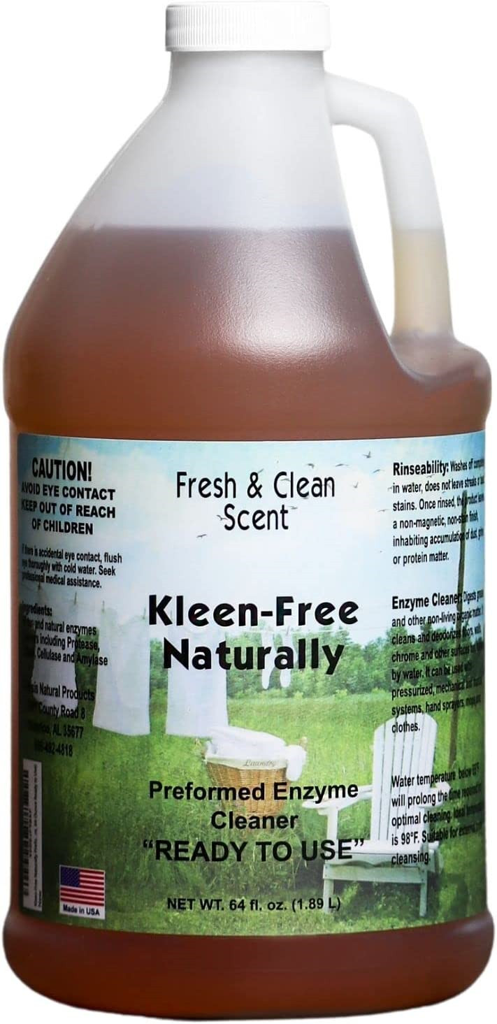 Kleen-Free Naturally Preformed Enzyme Cleaner (Fresh and Clean Scent 64-Ounce R