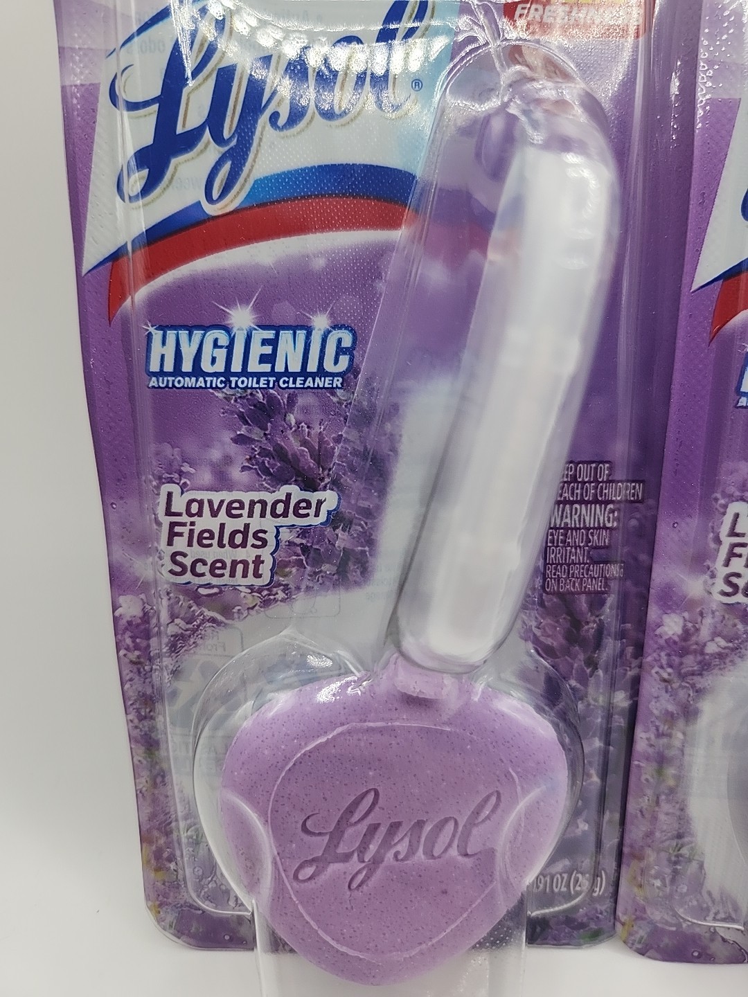 2 Pcs Lysol Hygienic Lavender Field SCENT Automatic Toilet Cleaner Purp Clip On