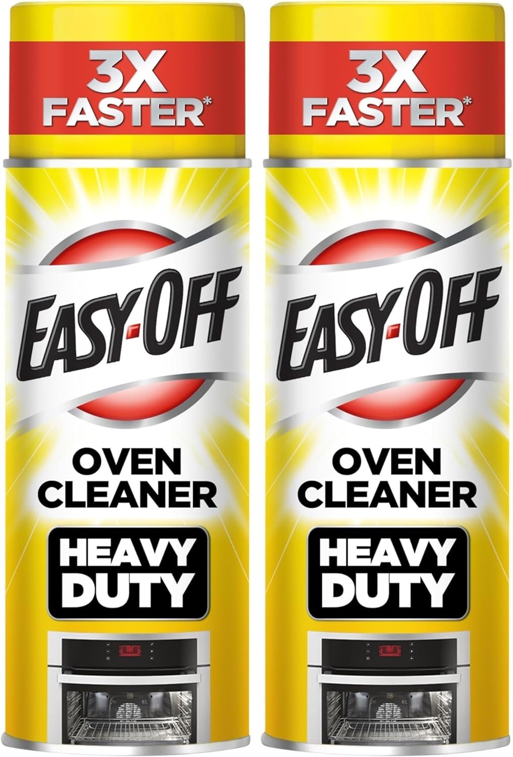 Easy-Off Heavy Duty Oven Cleaner – Lemon Scent Spray, 14.5 oz (Pack of 2)